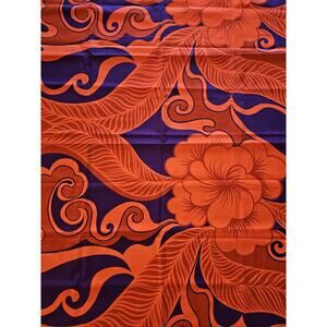 Vintage THC Hawaiian Textiles Fabric Mid Century Abstract Bright Mod 44 X 104 In